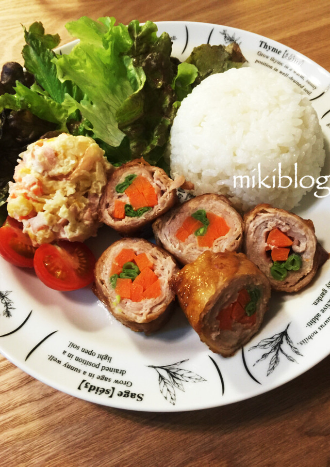 簡単*.豚肉の甘辛肉巻き*.-レシピのメイン写真