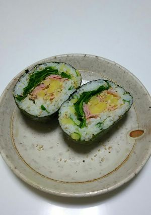 ジャガイモご飯のジャガジャガおにぎらず-レシピのメイン写真