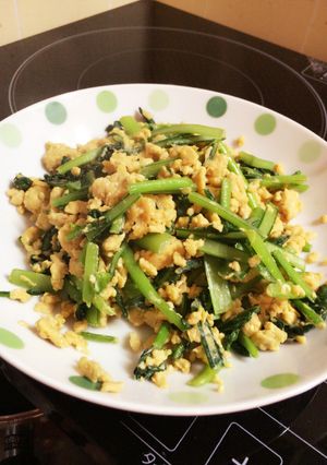 ⿻ 卵と小松菜の炒め物-レシピのメイン写真