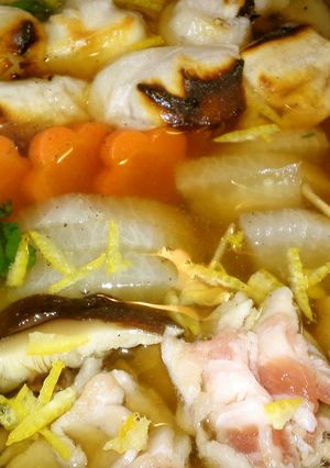 鍋★お雑煮風【ゆず風味香る焼きモチ鍋】♪-レシピのメイン写真