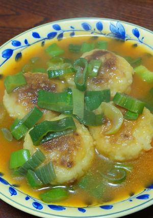 じゃがいも餅入りケチャップスープ-レシピのメイン写真