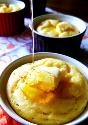 豆腐でモチモチ♡ココットdeパンケーキ-レシピのメイン写真