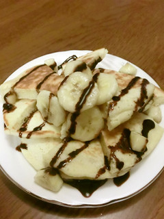 簡単もちふわっ♡バナナパンケーキ-レシピのメイン写真