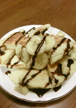 簡単もちふわっ♡バナナパンケーキ-レシピのメイン写真