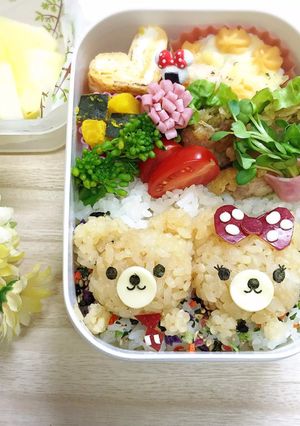 モカとプリンのキャラ弁-レシピのメイン写真