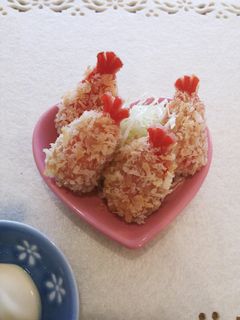 お弁当に☆赤ウインナーのエビフライ風-レシピのメイン写真