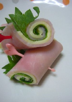 お弁当に♪ハムチー大葉の巻きマキ-レシピのメイン写真