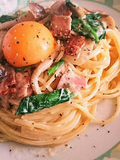 簡単具だくさんカルボナーラ-レシピのメイン写真