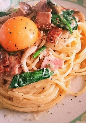 簡単具だくさんカルボナーラ-レシピのメイン写真
