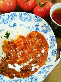 完熟ファーストトマトのハヤシライス-レシピのメイン写真