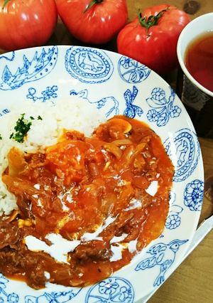 完熟ファーストトマトのハヤシライス-レシピのメイン写真