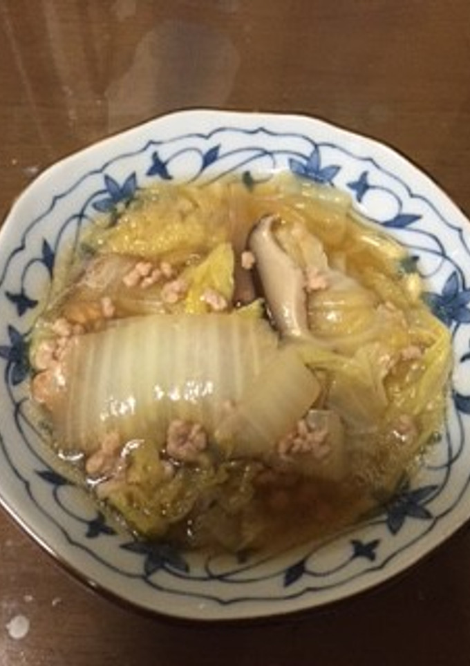 簡単☆ミンチ白菜葛切りの煮物 鍋の残り物-レシピのメイン写真