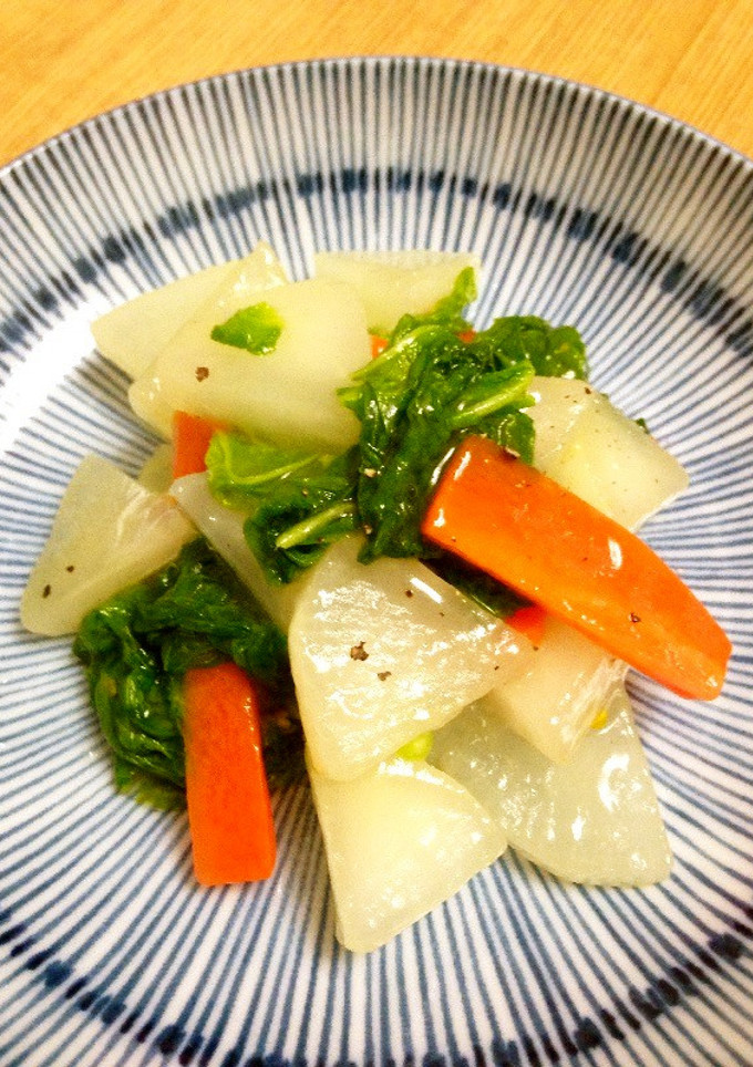 大根と菜花の塩炒め-レシピのメイン写真