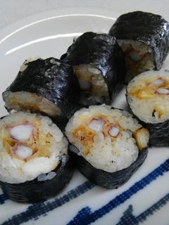 タコ天と焼き鯛の恵方巻き-レシピのメイン写真