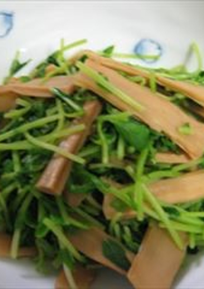 豆苗と味付けメンマの炒めもの-レシピのメイン写真