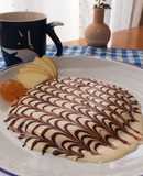 ピーナッツバタークリームのパンケーキ！