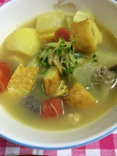 おでんの残りで、カレースープ。-レシピのメイン写真