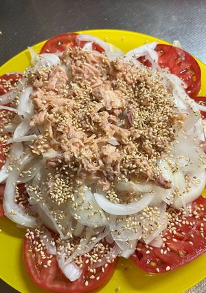 トマト⭐︎ツナ⭐︎新玉ねぎ⭐︎のっけサラダ♩-レシピのメイン写真