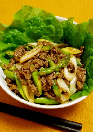 牛肉とアスパラのオイスター炒め-レシピのメイン写真
