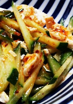 桃ラー 棒々鶏風-レシピのメイン写真
