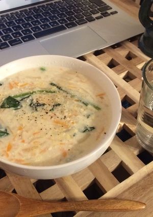【独り飯】栄養たっぷりのミルク粥-レシピのメイン写真