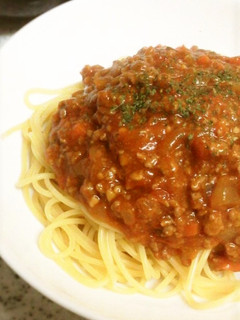 ぱぱっと!ミートソーススパゲッティ-レシピのメイン写真