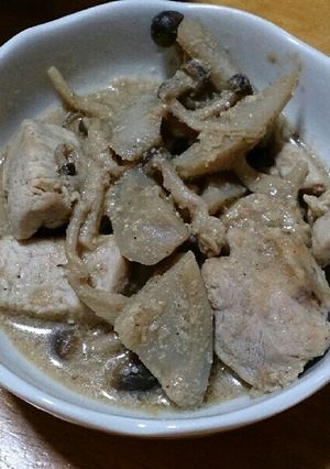 鶏肉とれんこんのごまみそ炒め-レシピのメイン写真