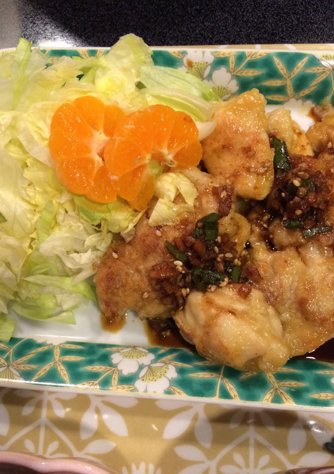 鶏モモ肉を 玉子衣焼きで ネギソース添え-レシピのメイン写真