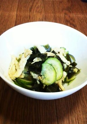 わさび　ツーン！鶏むね肉とワカメのサラダ-レシピのメイン写真
