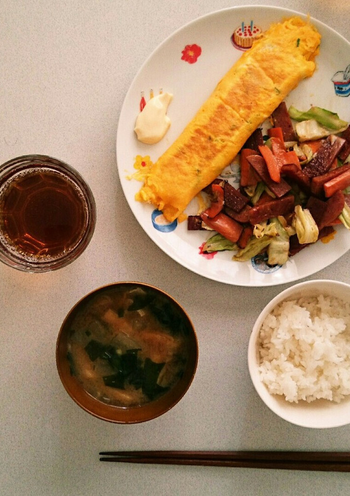 簡単☆朝食　スパムと野菜のマヨ醤油炒め-レシピのメイン写真