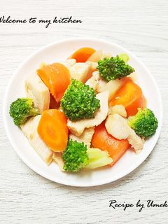 ごろごろ野菜と鶏胸肉の味噌照り焼き炒め-レシピのメイン写真