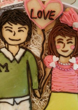 バレンタイン☆プレゼントに似顔絵クッキー-レシピのメイン写真