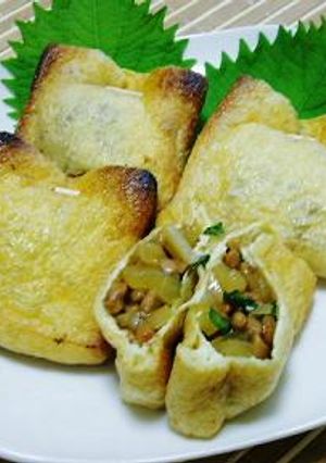 納豆とたくあんでカリカリ焼き。-レシピのメイン写真