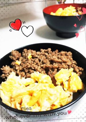 小６が作る！そぼろ丼-レシピのメイン写真