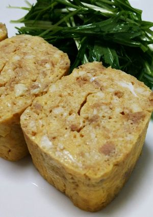 『木綿豆腐とシーチキンのたまご焼き』-レシピのメイン写真
