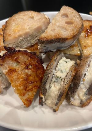 れんこんハサミ焼き 鶏肉ミンチ-レシピのメイン写真