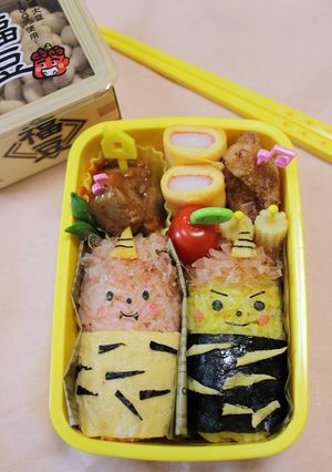 節分☆スティックおにぎり　鬼さん弁当☆-レシピのメイン写真