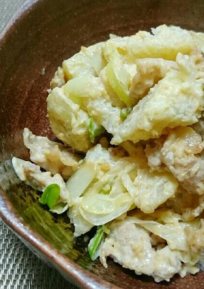 じゃがいもと豚肉の味噌マヨ和風サラダ-レシピのメイン写真