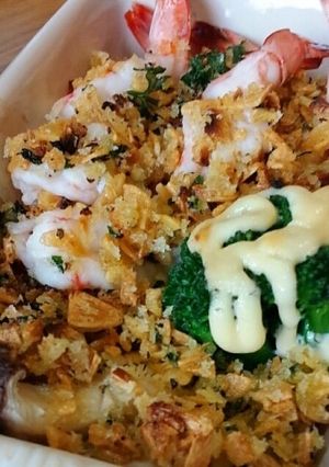 ぷりぷり海老のさくさく香味パン粉焼き-レシピのメイン写真