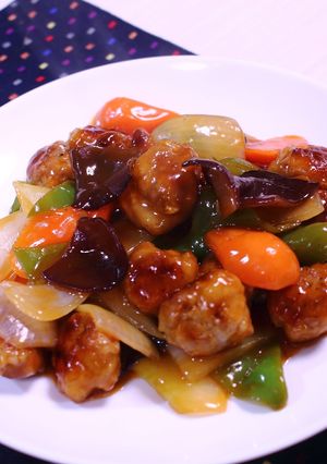 小間肉で作る簡単ヘルシー酢豚♪-レシピのメイン写真