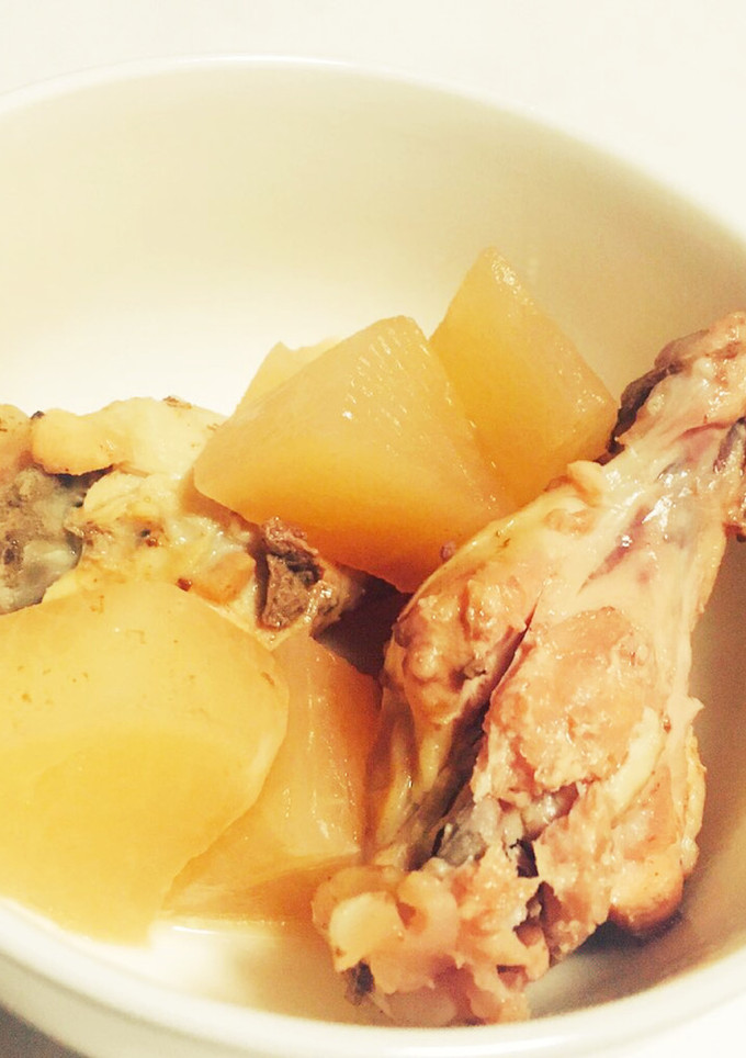 炊飯器で！鶏の手羽元と大根の煮物-レシピのメイン写真