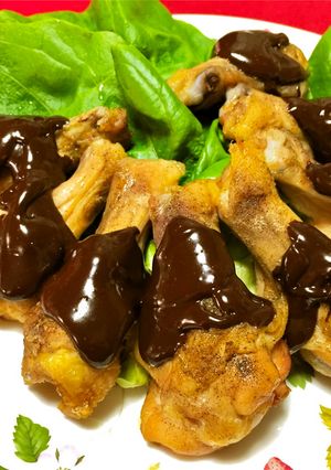 バレンタイン♥ショコラチキンとサラダ菜-レシピのメイン写真