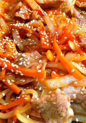 お手軽！牛カルビの焼肉コチュジャン炒め☆-レシピのメイン写真