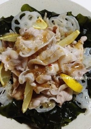ノンメタポークと広田湾産わかめ温しゃぶ-レシピのメイン写真