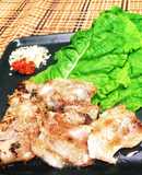 脂が旨い！豚バラで焼肉サムギョプサル♪