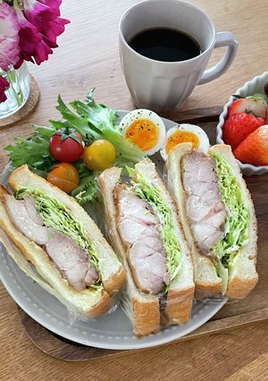 コメダ風☆照り焼きチキンサンド-レシピのメイン写真