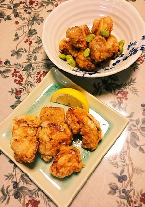 ジンジャー唐揚げと甘辛あえ(酢生姜活用1-レシピのメイン写真