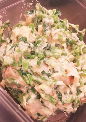 ★セロリわき芽とたけのこ芋の豆乳味噌あえ-レシピのメイン写真