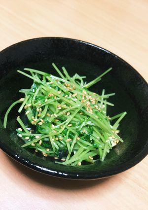 レンジで簡単！臭みゼロの豆苗ナムル！-レシピのメイン写真