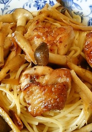 ごぼうと鶏肉のレモンバター醤油パスタ-レシピのメイン写真